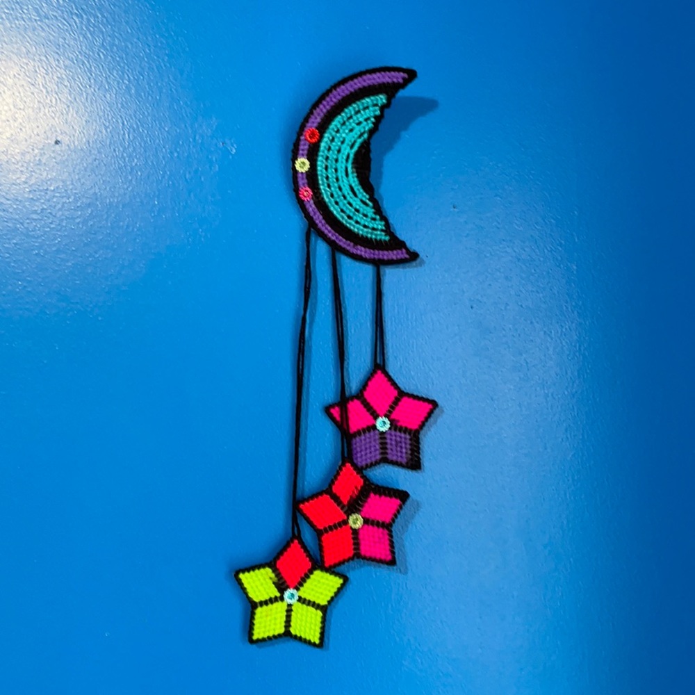 Moon 🌝 and Stars ⭐️ wall decorations, handcrafted, 17inches long ❤️